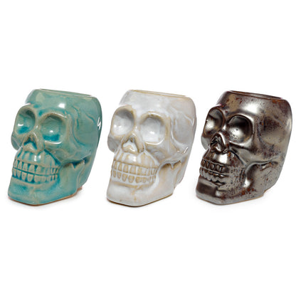 Mini Ceramic Skull Oil Burner