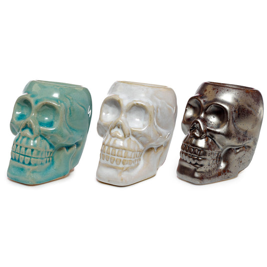Mini Ceramic Skull Oil Burner