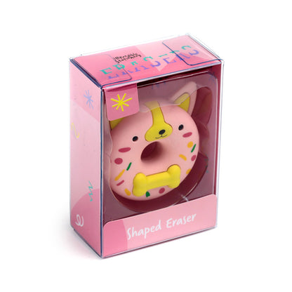 Whimsical Unicorn Donut Eraser in use