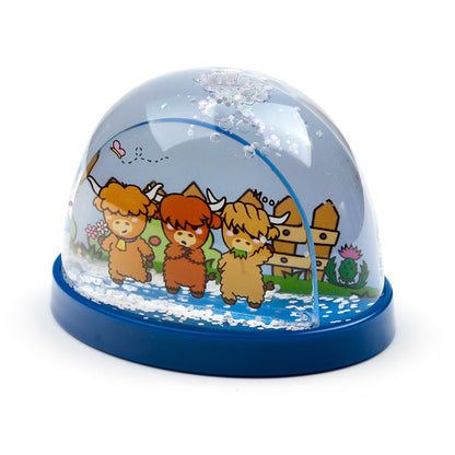 Collectable Snow Storm Highland Coo Cow Display