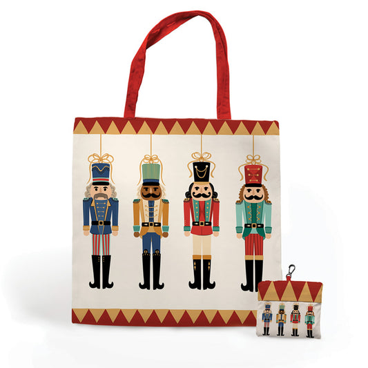 Handy Foldable Shopping Bag featuring Christmas Nutcracker design