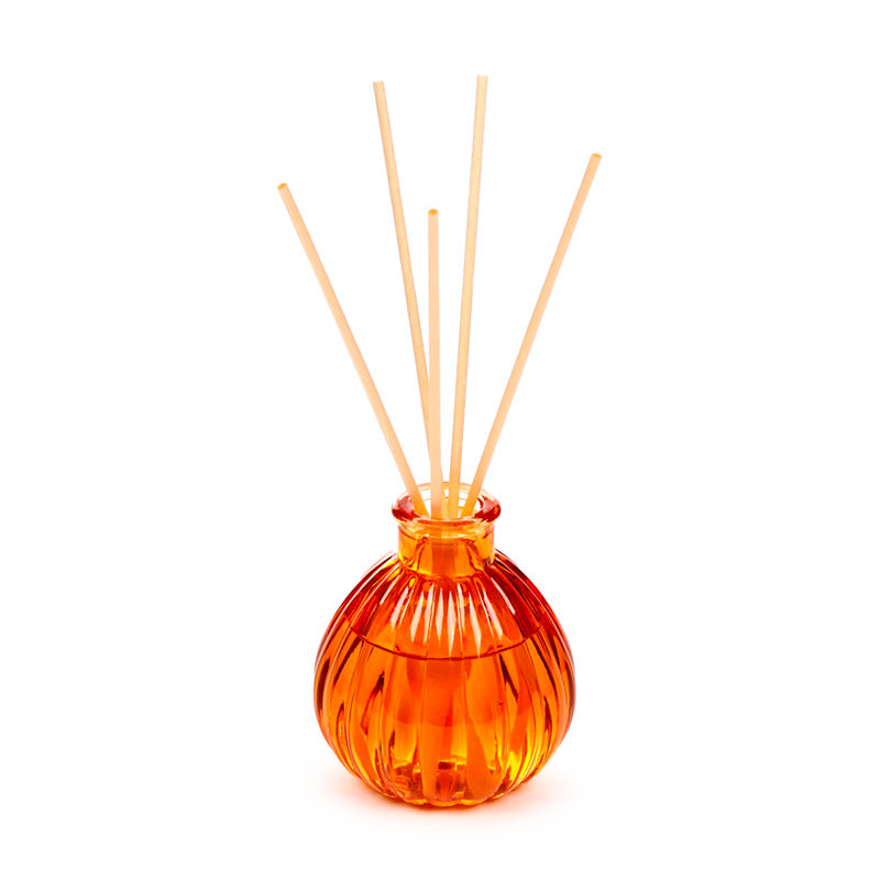 Autumn Harvest Pumpkin Reed Diffuser in a glass bottle