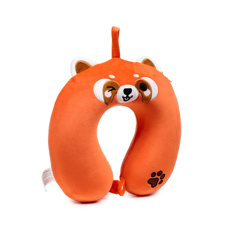 Relaxeazzz Plush Memory Foam Travel Pillow - Ru the Red Panda