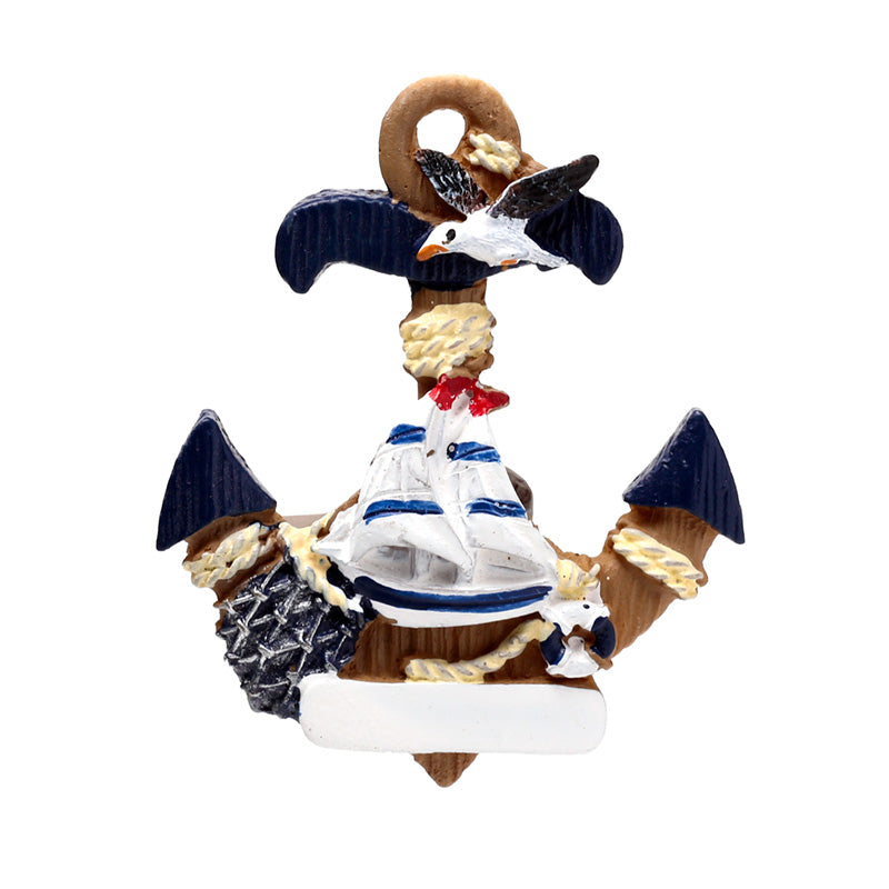 Hand painted parrot magnet on display