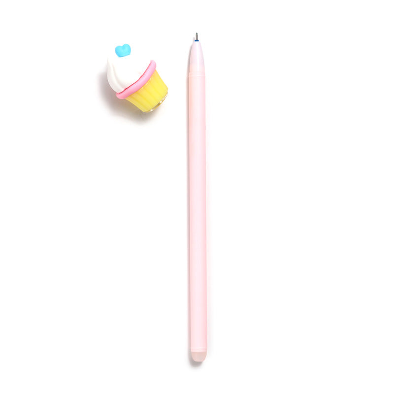 Cupcake Erasable Pen on a desk