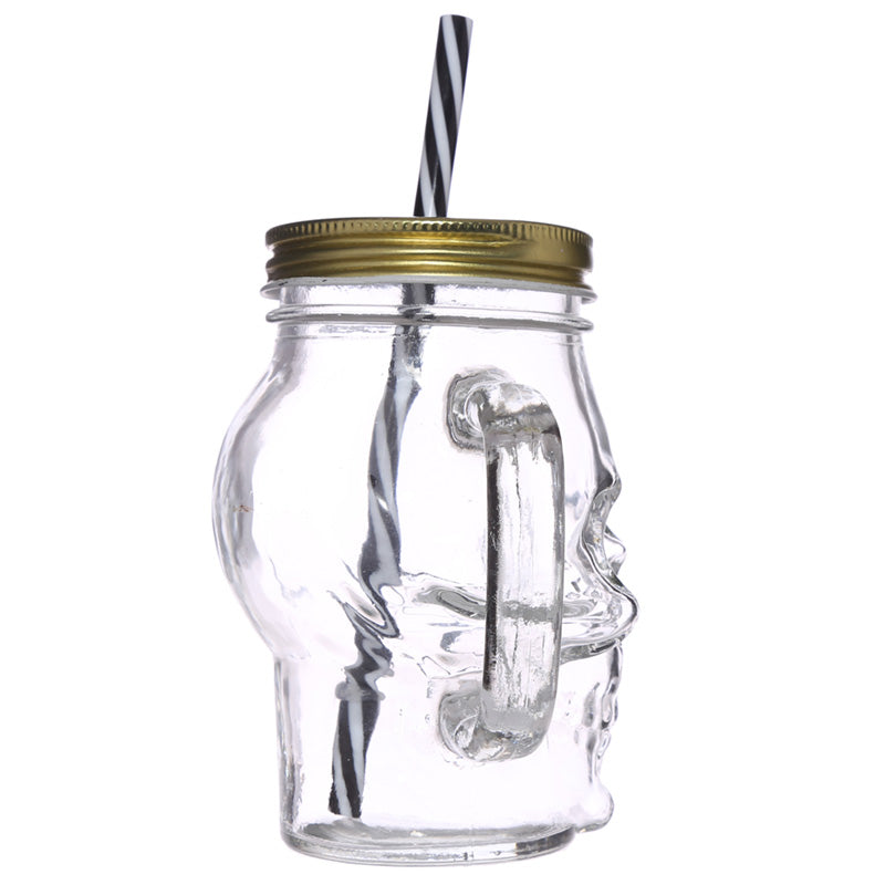 Decorative Skull Drinking Jar in kitchen