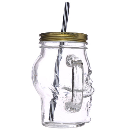 Decorative Skull Drinking Jar in kitchen