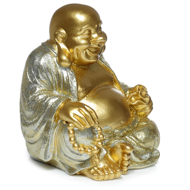 Charming Mini Lucky Glitter Chinese Laughing Buddha Ornament