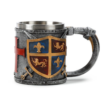 Decorative tankard with gold and silver Coat of Arms