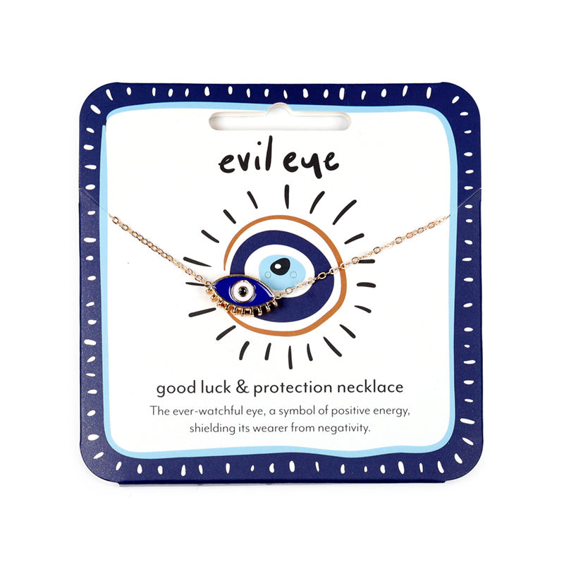 Elegant Evil Eye Necklace with brass and zinc base