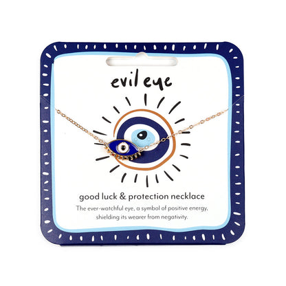 Elegant Evil Eye Necklace with brass and zinc base