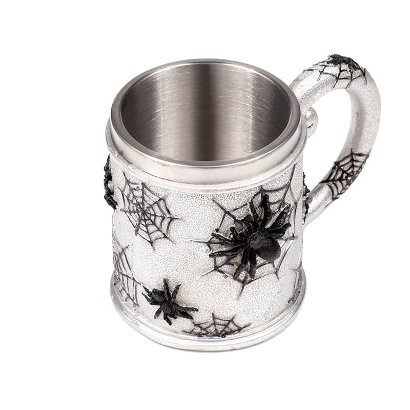 Elegant Spider Web Tankard displayed on a shelf