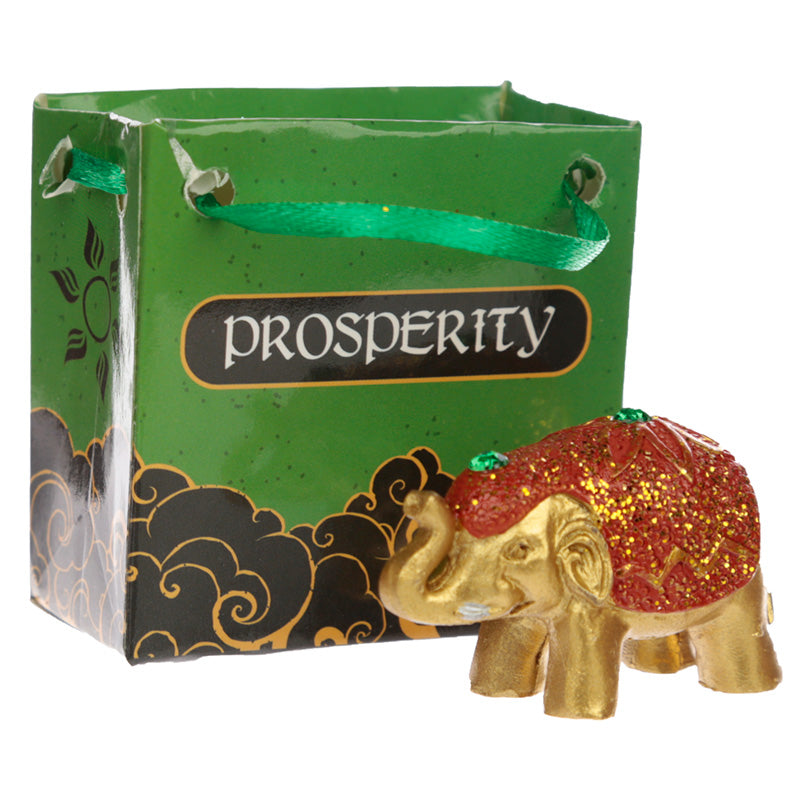 Collectible glitter elephant with ribbon