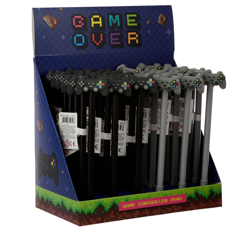 Game Over Topper Pen displayed with other stationery