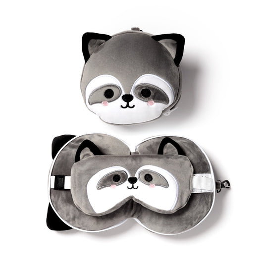 Relaxeazzz Raccoon Travel Pillow