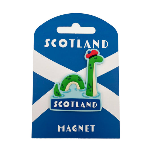 Nessie Scotland Souvenir PVC Magnet on a fridge