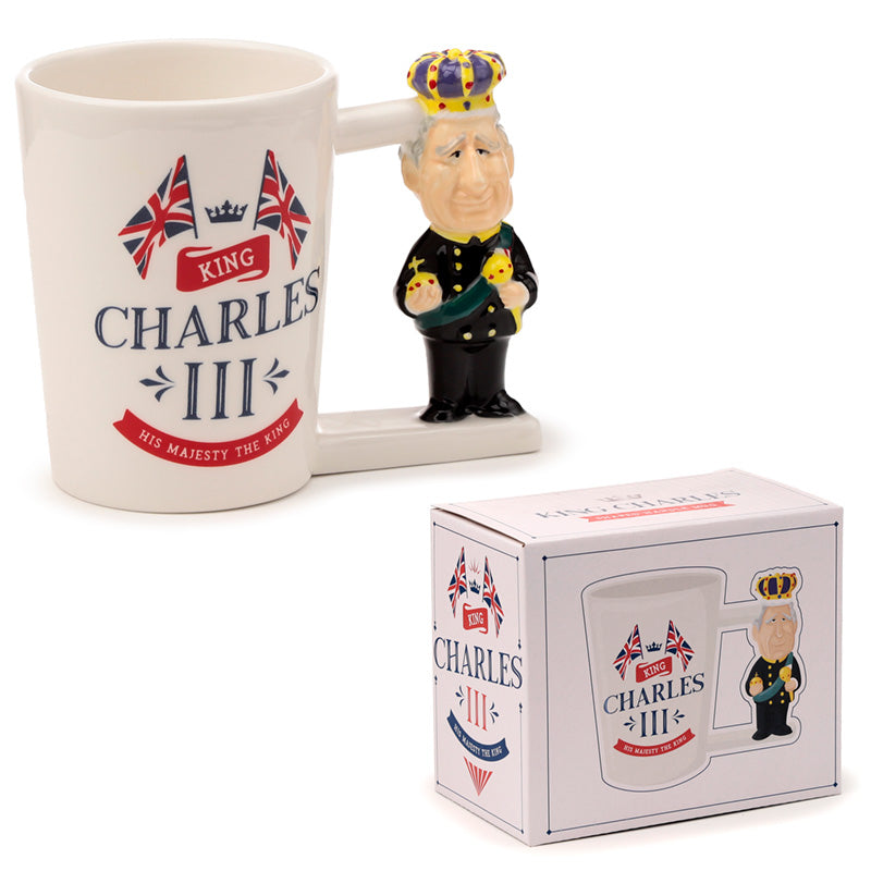 Charming ceramic mug featuring King Charles III