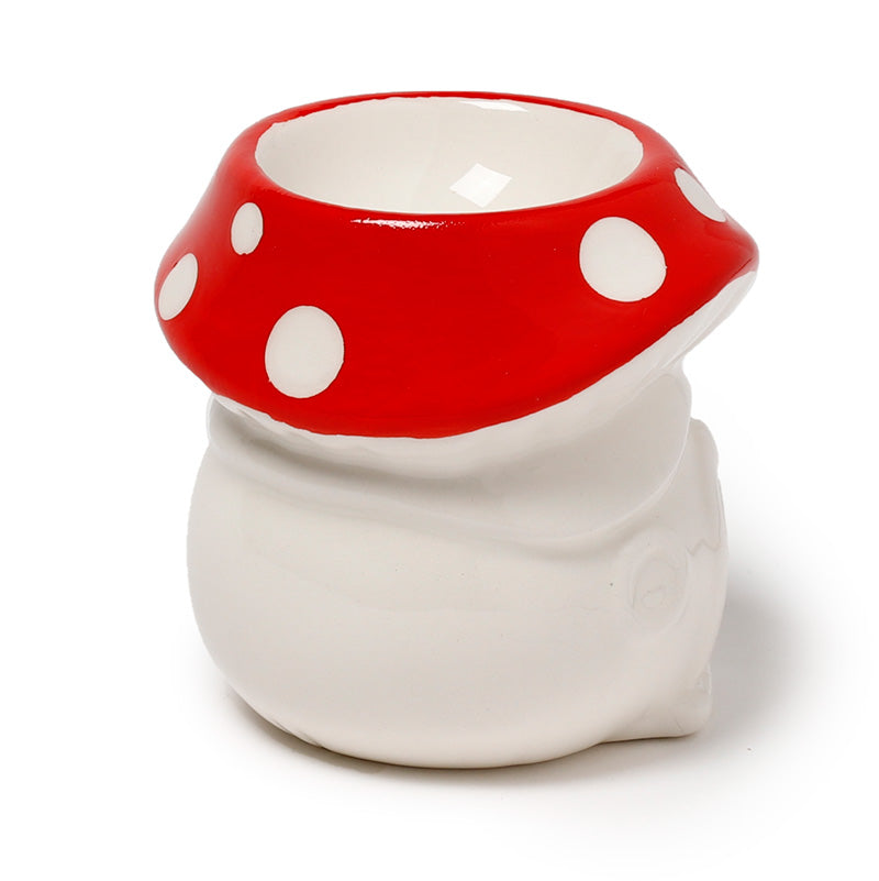 Fairy Toadstool House Egg Cup on a breakfast table