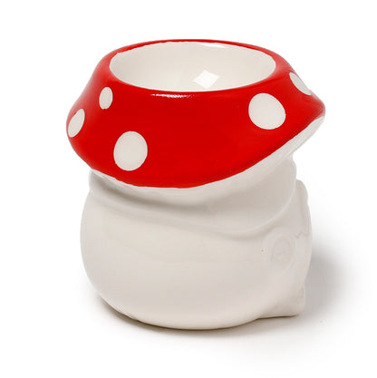 Fairy Toadstool House Egg Cup on a breakfast table