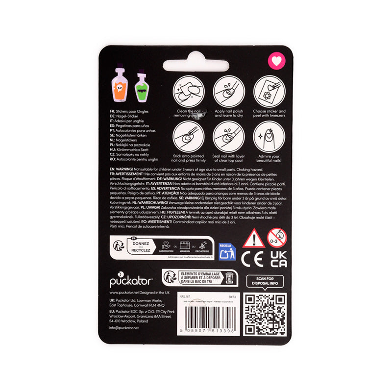 Stylish Spooky Nail Stickers for festive nails