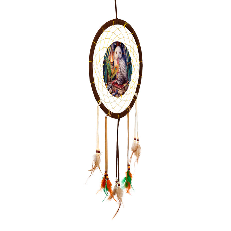 Elegant Medium Dreamcatcher featuring an owl