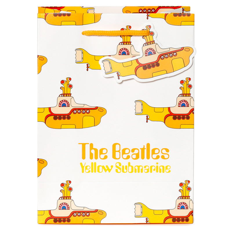 Matching gift tag included with The Beatles Yellow Submarine bag