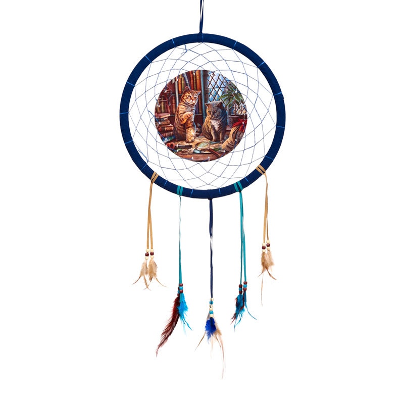 Medium Dreamcatcher featuring Lisa Parker's Purrlock Holmes Cat