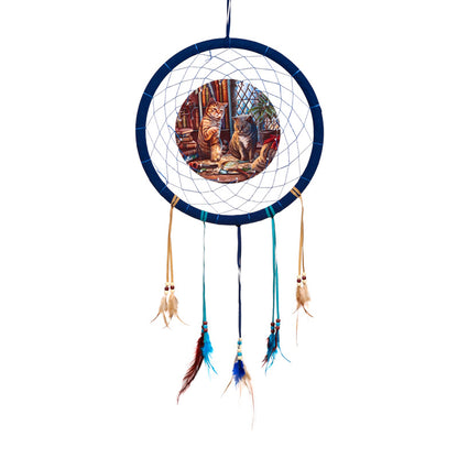 Medium Dreamcatcher featuring Lisa Parker's Purrlock Holmes Cat
