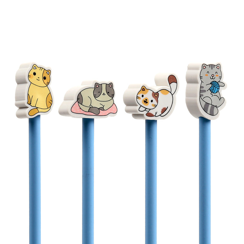 Cute Kitty Cat Pencil & Eraser Topper collection