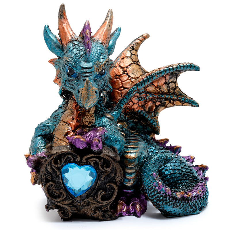 Fantasy Elements Dragon - Gemstone Protector on display
