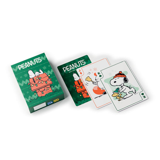 Peanuts Christmas Playing Cards featuring Snoopy and Woodstock