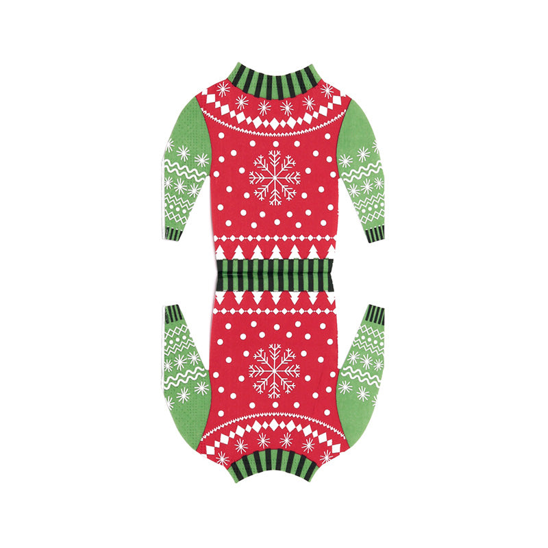 Festive table setting with Christmas Jumper Napkins