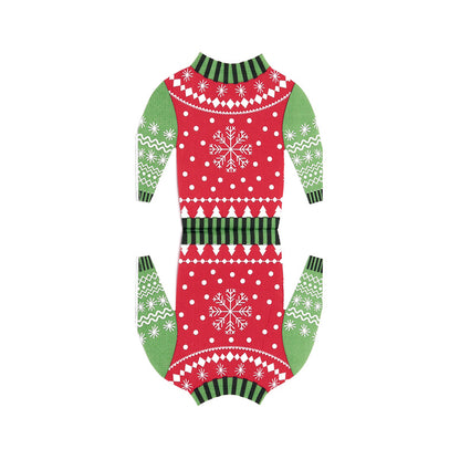 Festive table setting with Christmas Jumper Napkins