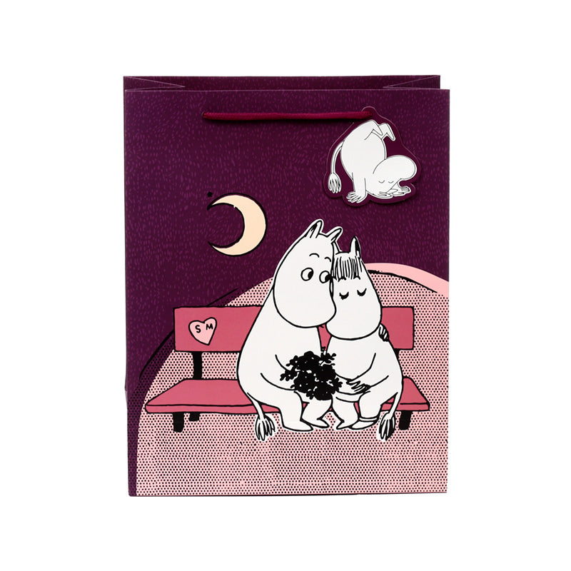 Sturdy cord handles of the Large Moomin Gift Bag