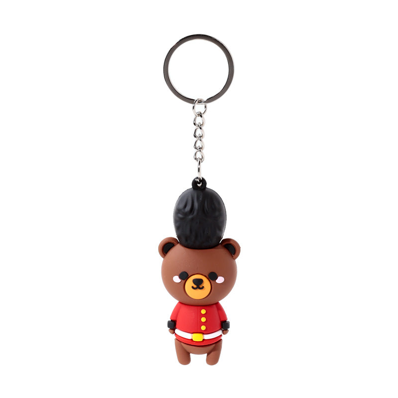 Close-up of Arthur the Bear London Guardsman Keyring