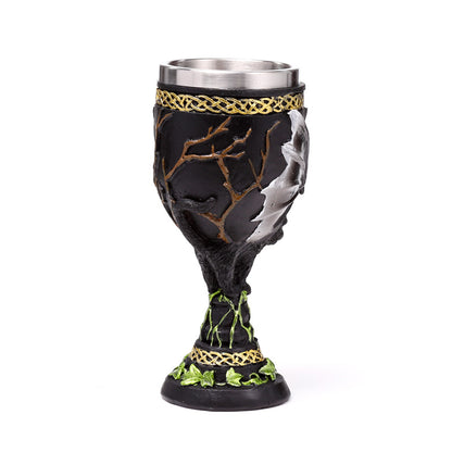 Decorative Goblet with Gothic Accents