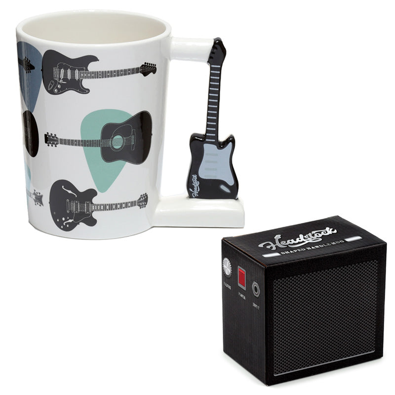 Headstock Guitar Mug with Hot Drink