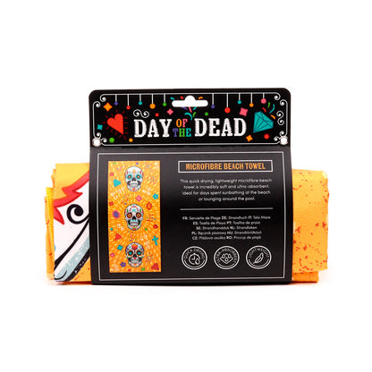 Microfibre Beach Towel with Day of the Dead artwork