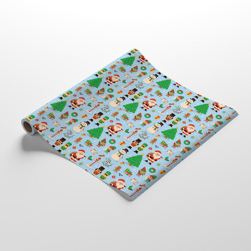 Christmas Festive Friends Wrapping Paper - 3m Roll