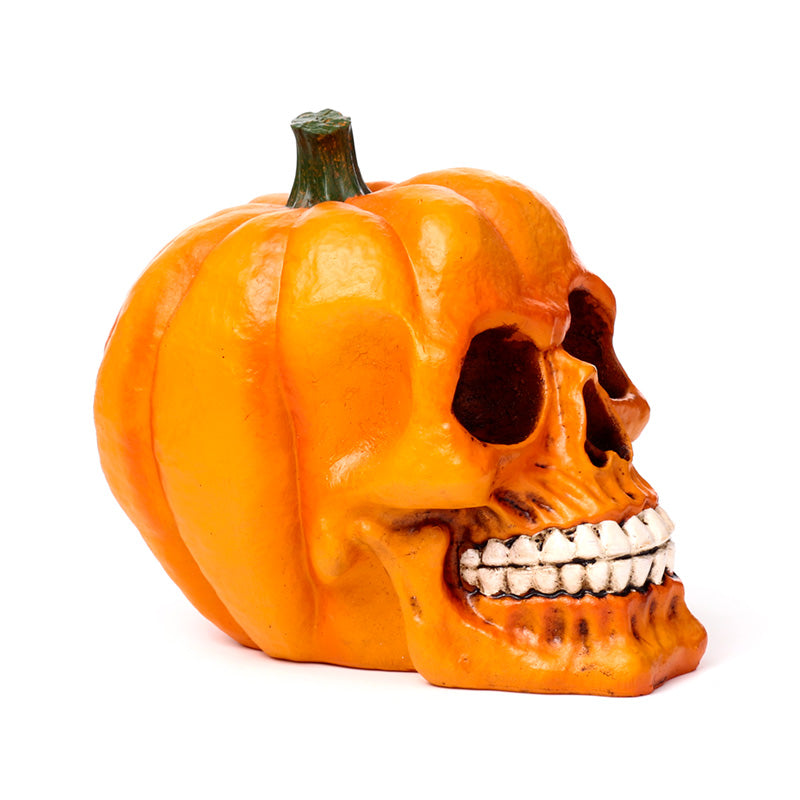 Pumpkin Skull Decorative Ornament in a gothic decor collection