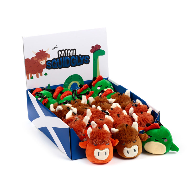 Squidglys Plush Mini Keyring Scotland Souvenir