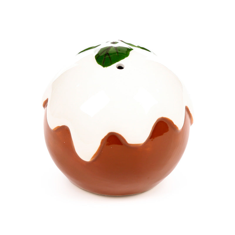 Foodiemals Christmas Pudding Ceramic Salt & Pepper Set - Festive Decor