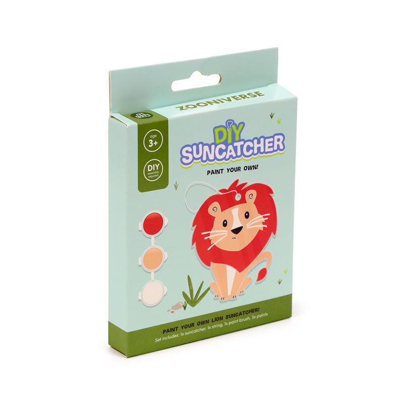 Craft kit for DIY Suncatcher with paints and brush