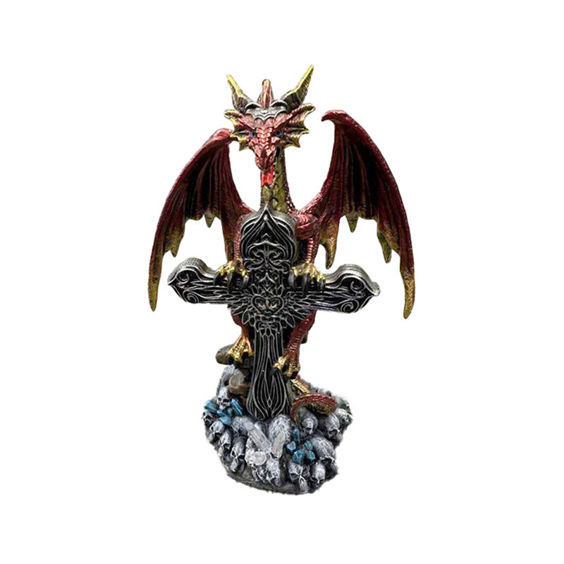 Dark Legends Dragon - Crystal Cross decorative ornament
