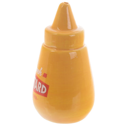 Ceramic salt and pepper set displayed in a kitchen