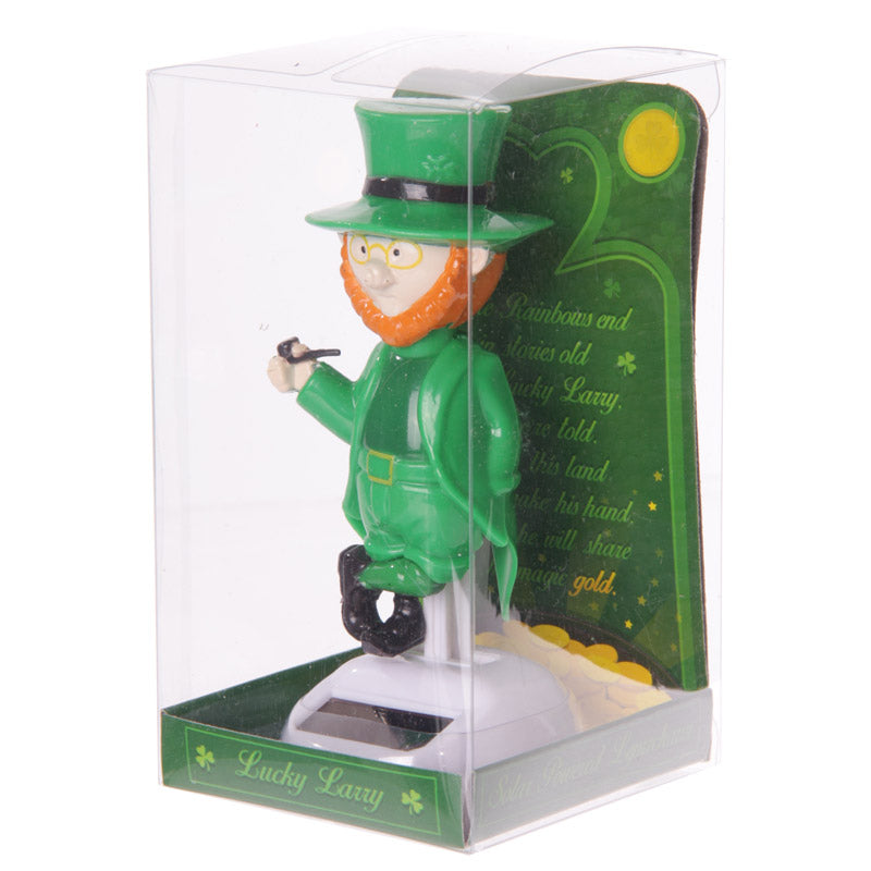 Enchanting solar leprechaun display piece