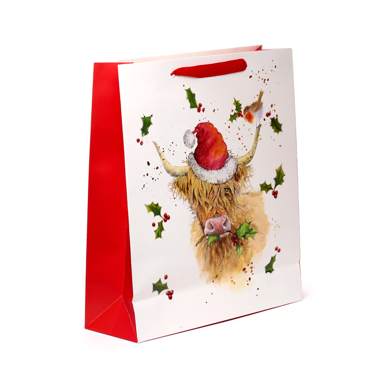 Jan Pashley Highland Coo Cow Christmas Gift Bag
