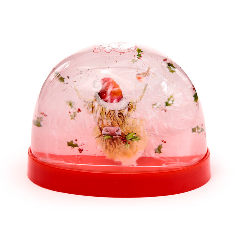 Large Snow Globe with Highland Coo Cow