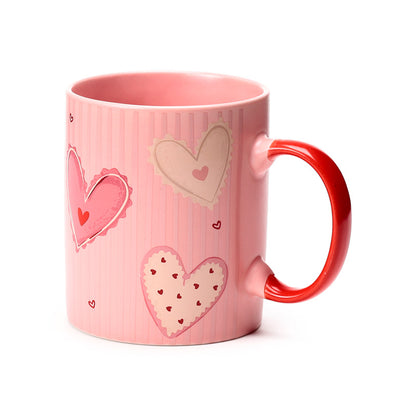 Elegant Amore Hearts porcelain mug