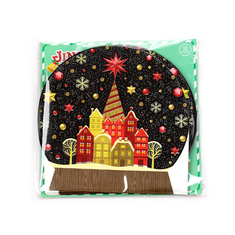 Christmas Snow Globe Napkin Design 1